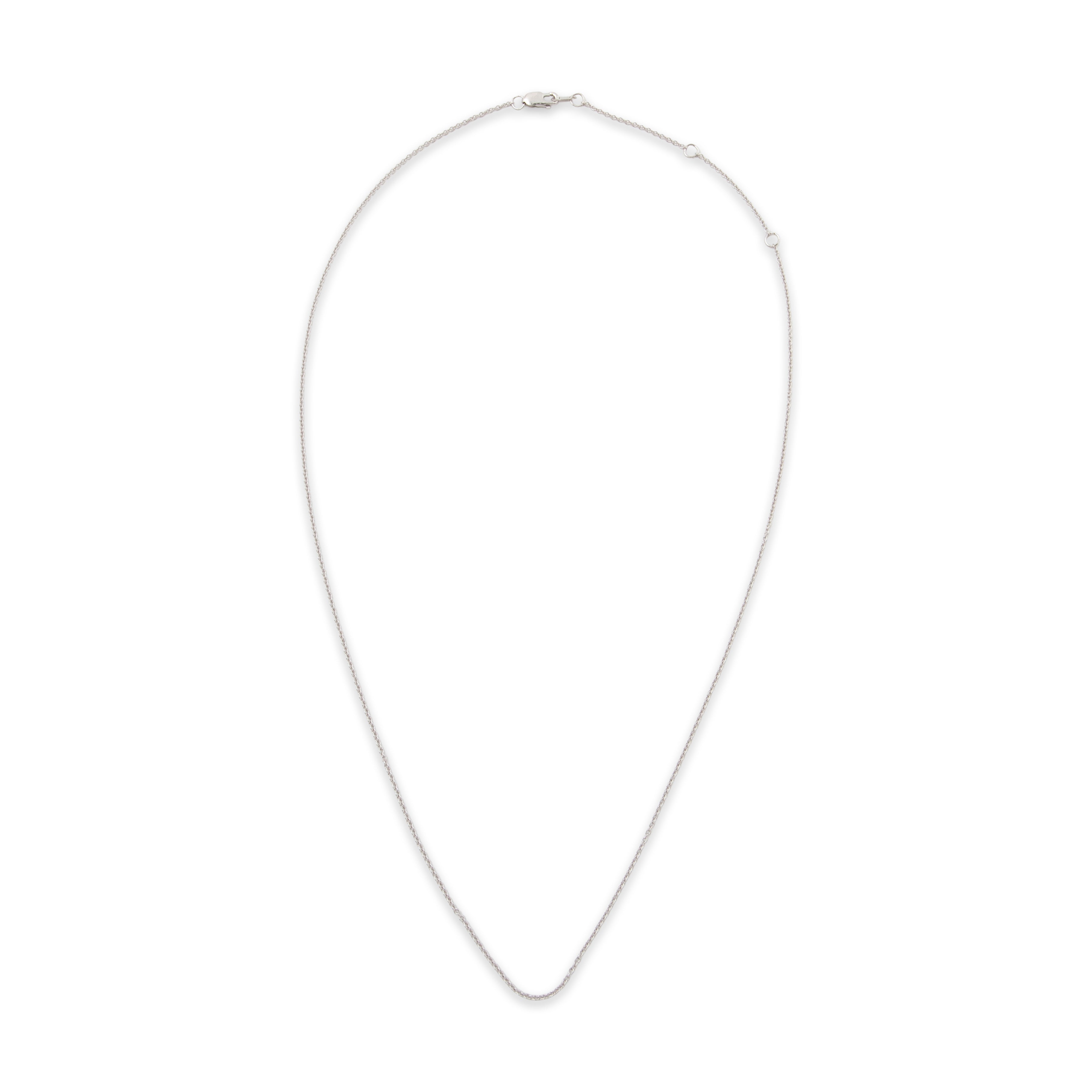 14k White Gold Cable 1mm Chain 16-18
