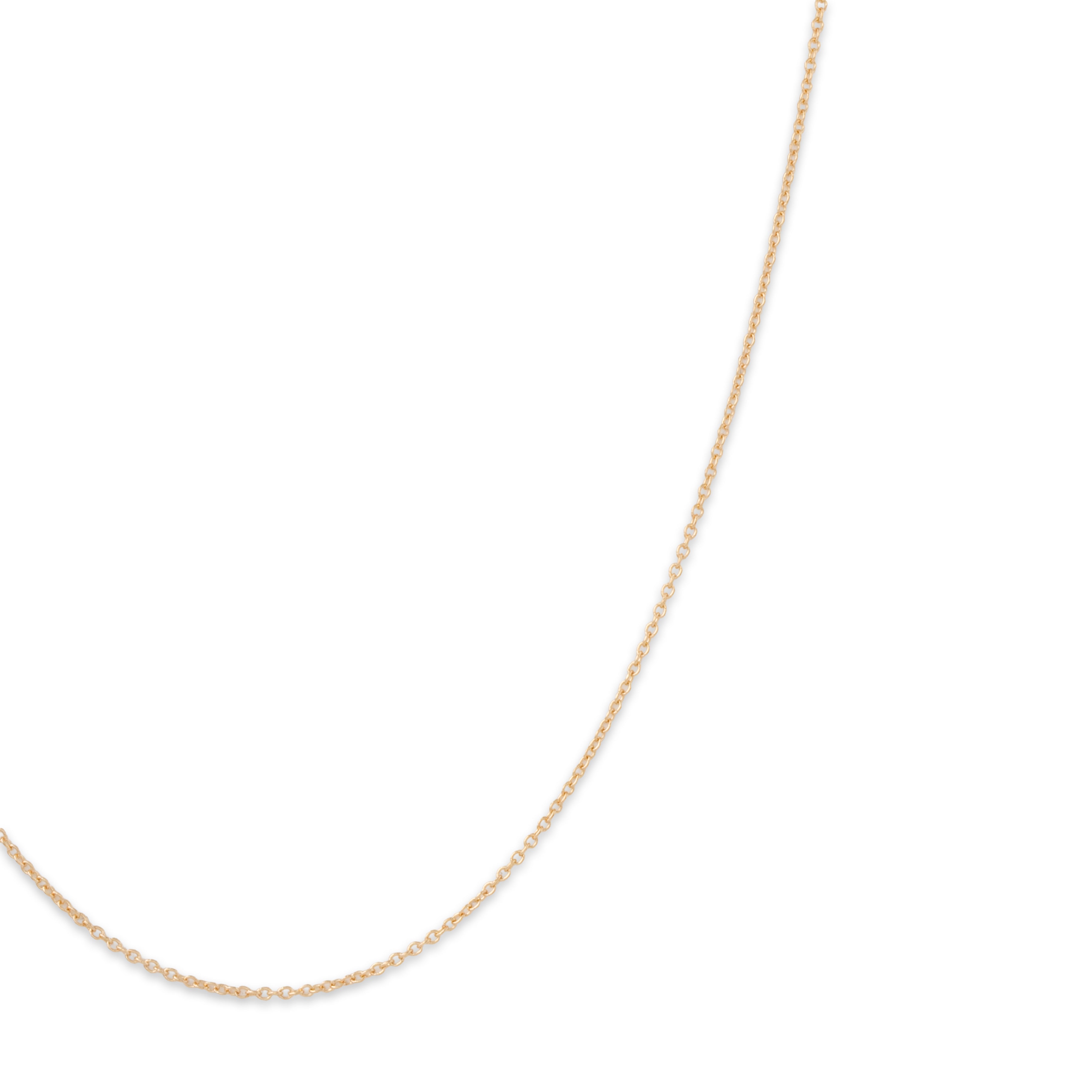 14k Yellow Gold Cable 1mm Chain 16-18