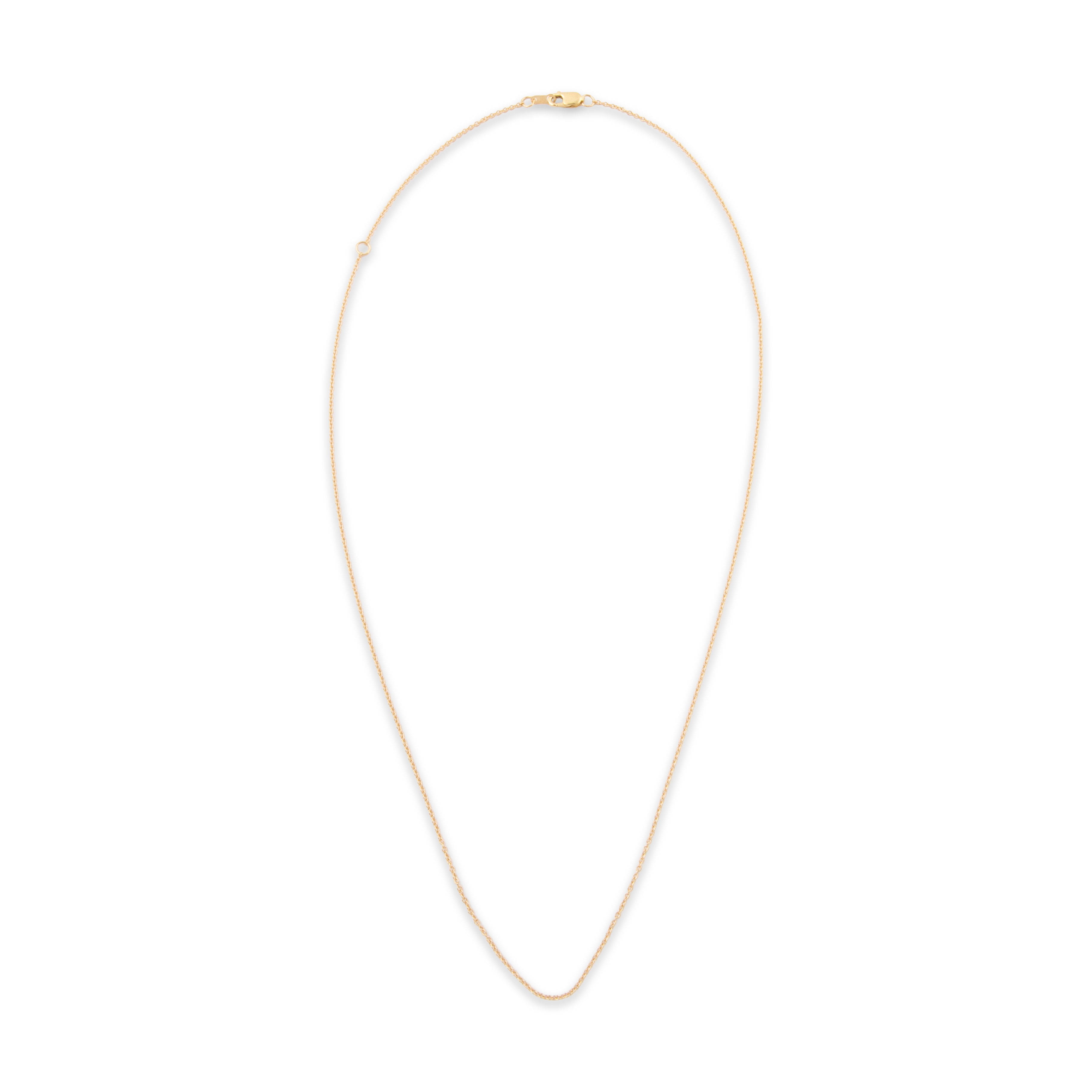 14k Yellow Gold Cable 1mm Chain 16-18