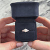 Vintage 14k White Gold .62ct Opal Diamond Pretty Decorated Shoulder Ring - Video showing the piece