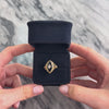 Vintage 14k Yellow & White Gold 2.4ct Onyx Diamond Ornate Decorated Navette Ring - Video showing the piece