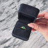 Vintage 18k Yellow Gold Emerald Diamond Elegant Oval Ring - Video showing the piece