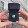 Vintage Italian Heavy 18k Yellow Gold 4.29ct Turquoise Bold Rectangular Cabochon Ring - Video showing the piece