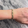 Vintage Italian 14k Yellow Gold Alternating Brushed Xo Bracelet - Video showing the piece
