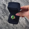 Antique 14k Rosy Gold 13ct Jade .5cttw Old European Diamond Hand Engraved Ring - Video showing the piece