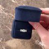 Vintage 14k Yellow Gold 1.74cttw Aquamarine Bright Icy Trio Ring - Video showing the piece