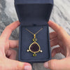 Vintage 22k Yellow Gold 18.28cttw Tourmaline Diamond Fantastic Artistic Bezel-Set Naturalistic Slice Statement Pendant - Video showing the piece