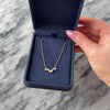 Vintage 14k Yellow & White Gold Diamond Sliding Heart Trio Ball Chain Necklace - Video showing the piece