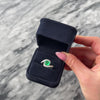 Vintage 14k White Gold 1.42ct Emerald Diamond East-West Evergreen Pavã© Bypass Ring - Video showing the piece