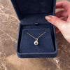 Vintage 10k Yellow & White Gold Blue Sapphire Diamond Dainty Halo Charm / Pendant - Video showing the piece