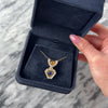 Vintage 18k Yellow & White Gold 1.46cttw Yellow Blue Sapphire Diamond Fabulous Bright Geometric Heart Slide Pendant - Video showing the piece