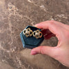 Vintage 18k Yellow Gold Diamond Statement Geometric Pavã© Bow Omega-Back Earrings - Video showing the piece