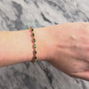 Vintage 14k Yellow Gold 6.96cttw Green Sapphire Rope Framed Link Bracelet - Video showing the piece