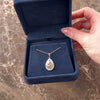 Estate 14k Yellow Gold Diamond Teardrop Textured Pavã© Swirl Pendant - Video showing the piece