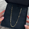 Vintage Italian 14k Yellow Gold Playful Navette Bubble Station Necklace - Video showing the piece