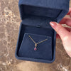 Antique 14k Yellow & Rosy Yellow Gold Dark Pink Garnet Dainty Drop Dangle Charm / Pendant - Video showing the piece