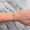 Vintage 14k White Gold 2.15cttw Blue Sapphire Diamond Glittering Ornate Link Bracelet - Video showing the piece