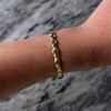 Vintage Italian 14k Yellow Gold Unusual Dual Textured Link Bracelet - Video showing the piece