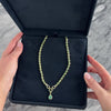 Vintage 14k Yellow Gold 6.6cttw Emerald 1.092cttw Diamond Elegant Pear Chain Drop Necklace - Video showing the piece