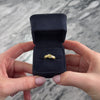 Vintage 14k Yellow Gold Diamond Brushed Wavy Swish Band Ring - Video showing the piece