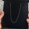 Vintage Italian 14k Yellow Gold Sleek Bar Link Necklace - Video showing the piece