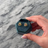 Vintage 18k Yellow Gold Ruby Gleaming Trinity Knot Stud Earrings - Video showing the piece