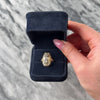 Vintage 10k Yellow & White Gold Diamond Milgrain-Detail Filigree Shield Ring - Video showing the piece