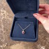 Vintage Small 10k Yellow Gold Ruby Diamond Classic Oval Halo Pendant - Video showing the piece