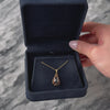 Vintage 14k Yellow Gold 3.58cttw Rose Cut Garnet Crimson Teardrop Pendant - Video showing the piece