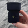 Vintage Heavy 18k White & Yellow Gold .94ct Green Synthetic Sapphire Bright Crown Motif Solitaire Ring - Video showing the piece
