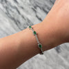 Vintage 14k White Gold 1.59cttw Emerald .62cttw Diamond Elegant Oval Halo Geometric Link Bracelet - Video showing the piece