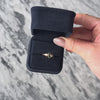 Antique Victorian 10k Rosy Yellow Gold Diamond Forest Green Glass Ring  - Video showing the piece