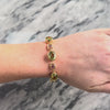 Vintage Heavy 14k Yellow Gold 27.6cttw Lemon Quartz .72cttw Pink Garnet Superb Floral Detail Bracelet - Video showing the piece