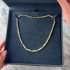 Vintage 18k Yellow & White Gold .53cttw Diamond Stunning Bar Link Necklace 16.25