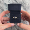 Vintage 14k Yellow Gold .56cttw Blue Sapphire Diamond Geometric Vivid Vertical Channel-Set Ring - Video showing the piece