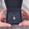 Vintage 14k Yellow Gold 3.65ct Jade Chic Simple Cabochon Pendant - Video showing the piece