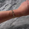 Vintage Italian 14k Yellow Gold Chic Open Link Bracelet - Video showing the piece
