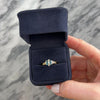 Vintage 14k Yellow Gold .93cttw Blue Topaz Diamond Scroll Design Ring - Video showing the piece