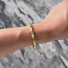 Vintage 14k Yellow Gold Chic Textured Bamboo Bangle Bracelet  - Video showing the piece