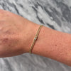 Vintage 14k Yellow Gold Diamond Bezel Station Curb Bracelet - Video showing the piece