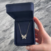 Estate 14k White Gold .68cttw Diamond Shimmering Butterfly Necklace - Video showing the piece