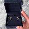 Vintage 14k Yellow Gold .31cttw Diamond Pretty Swirling Twinkle Stud Earrings - Video showing the piece