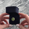 Vintage 14k Yellow Gold 6.7ct Peridot .53cttw Diamond Halo Cocktail Ring - Video showing the piece