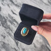 Vintage 14k Yellow Gold 2.5ct Turquoise Southwestern Style Ring  - Video showing the piece