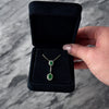 Vintage 18k White Gold Emerald .552cttw Diamond Haloed Evergreen Pendant - Video showing the piece