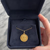 Antique Italian Heavy 18k Yellow Gold St. Christopher Travel Medallion Charm / Pendant - Video showing the piece