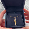 Vintage 14k Yellow & White Gold Blue Glass Curious Swimming Minnow Charm / Pendant - Video showing the piece