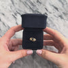 Vintage 14k Yellow Gold .53ct Sapphire Diamond Swooping Cluster Shoulder Ring - Video showing the piece