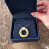Vintage 18k Yellow Gold Diamond Shimmering Pavã¨ Accent Wire Wreath Slide Pendant - Video showing the piece