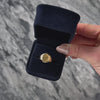 Antique 10k Rosy Yellow Gold Decorated Shoulders Signet Ring - Video showing the piece